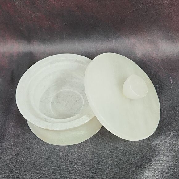 🔸️🔺️NIB Partylite Alabaster Tealight & Escential Jar Holder & Treasure Box - Picture 2 of 7